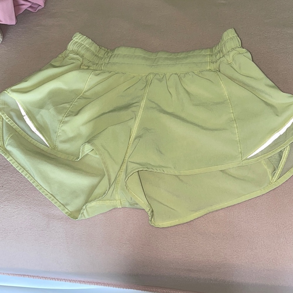 Lululemon Light yellow green short size 2